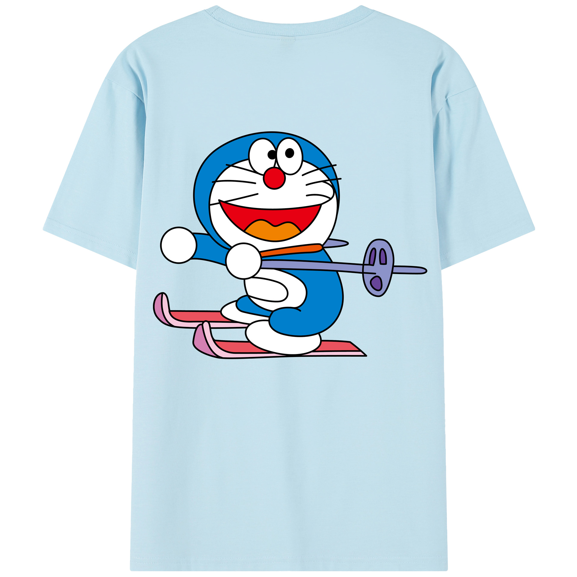 （画像用） ドラえもん Doraemon 綿100％半袖Tシャツ（背面プリント）